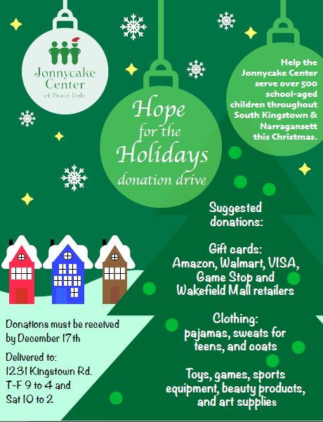 Holiday Donations - Jonnycake Center For Hope